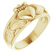 14K Yellow Claddagh Band