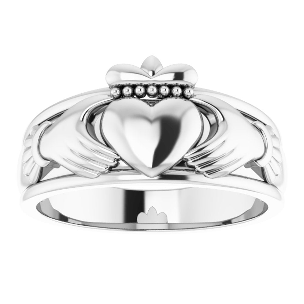 Sterling Silver Claddagh Band