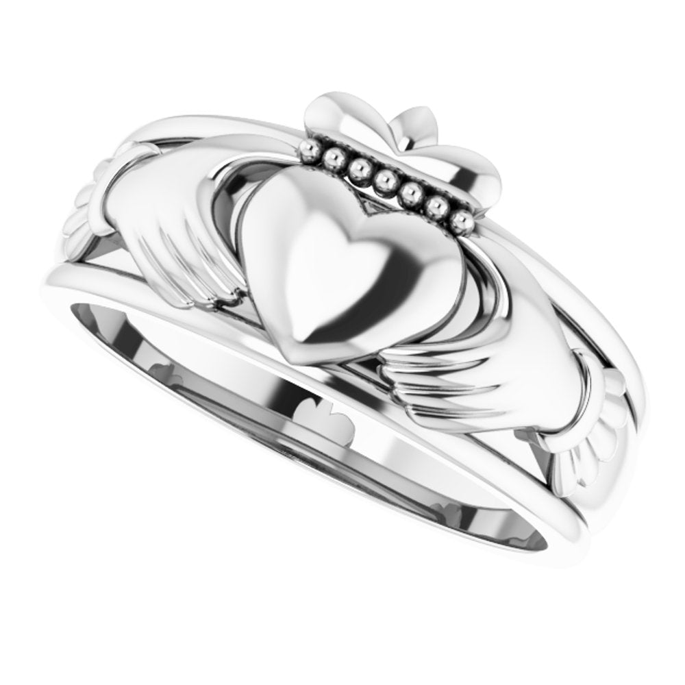 Sterling Silver Claddagh Band