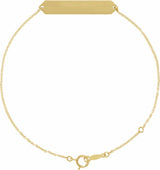 14K Yellow Gold Geometric 7-8" Bracelet
