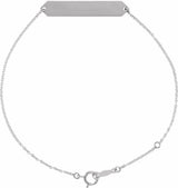14K White Gold Geometric 7-8" Bracelet