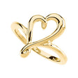 14K Yellow Gold Heart Ring