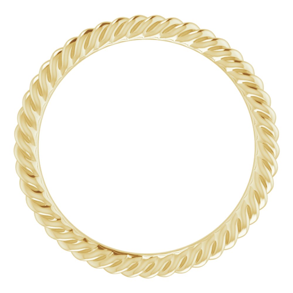 14K Yellow 1.3 mm Skinny Rope Band