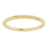 14K Yellow 1.3 mm Skinny Rope Band