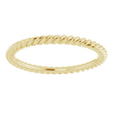 14K Yellow 1.3 mm Skinny Rope Band