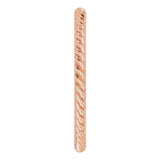 14K Rose Gold 1.3 mm Skinny Rope Band Size 3.5