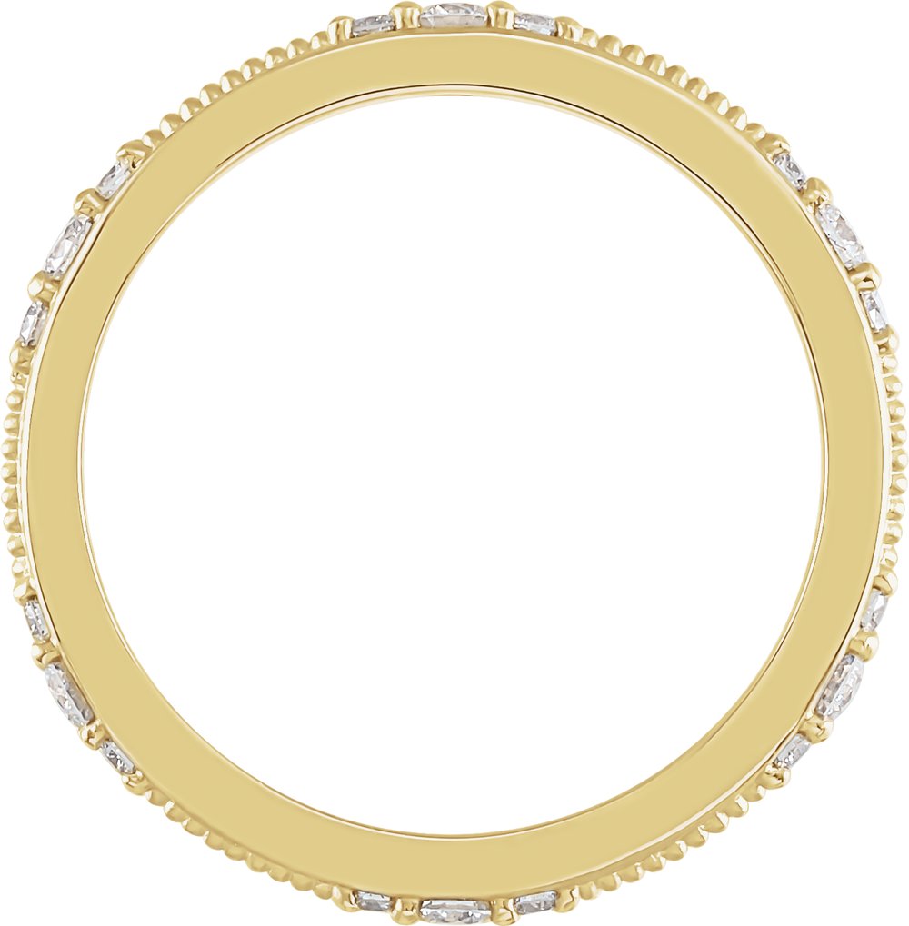 14K Yellow Gold 1/3 CTW Natural Diamond Eternity Band Size 5.5