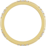 14K Yellow Gold 1/3 CTW Natural Diamond Eternity Band Size 5.5