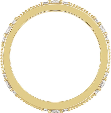 14K Yellow Gold 1/3 CTW Natural Diamond Eternity Band Size 5