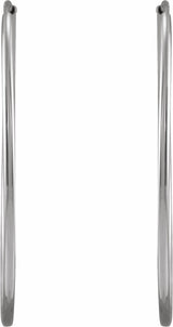 14K White Gold Flexible Endless Tube 30 mm Hoop Earrings
