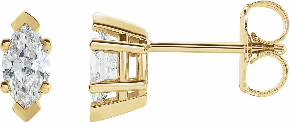 14K Yellow Gold 1/2 CTW Lab-Grown Diamond Earrings