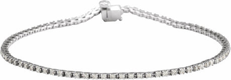 14K White Gold 1 CTW Lab-Grown Diamond Line 7 1/4" Bracelet