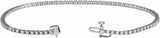 14K White Gold 1 CTW Natural Diamond Line 7 1/4" Bracelet