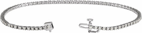 Sterling Silver 1 CTW Lab-Grown Diamond Line 7 1/4" Bracelet