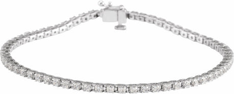 14K White Gold 2 CTW Lab-Grown Diamond Line 7 1/4" Bracelet