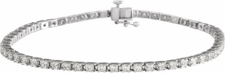 14K White 3 CTW Lab-Grown Diamond Line 7 1/4" Bracelet