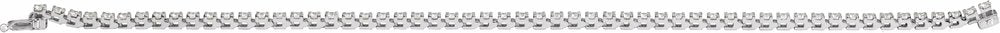 14K White Gold 3 CTW Natural Diamond Line 7 1/4" Bracelet