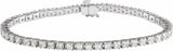 14K White 4 CTW Lab-Grown Diamond Line 7 1/4" Bracelet