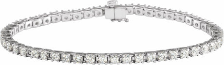 14K White Gold 4 CTW Lab-Grown Diamond Line 7 1/4" Bracelet