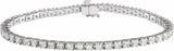 14K White Gold 4 CTW Lab-Grown Diamond Line 7 1/4" Bracelet