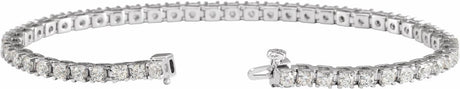 14K White 4 CTW Lab-Grown Diamond Line 7 1/4" Bracelet