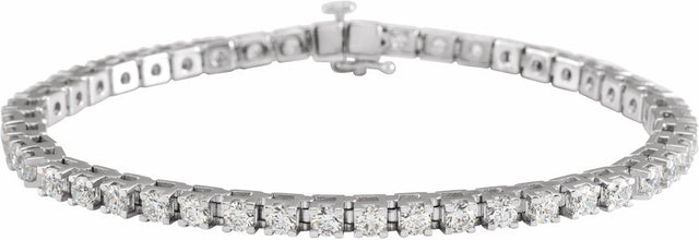 14K White Gold 5 CTW Lab-Grown Diamond Line 7 1/4" Bracelet