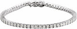 14K White Gold 1 CTW Natural Diamond Illusion-Set Line 7" Bracelet