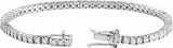 14K White Gold 1 CTW Natural Diamond Illusion-Set Line 7" Bracelet