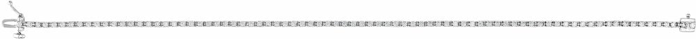 14K White Gold 1 CTW Natural Diamond Line 7 1/4" Bracelet