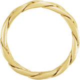 14K Yellow Gold 4.5 mm Hand-Woven Band Size 9.5