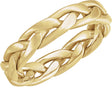 14K Yellow Gold 4.5 mm Hand-Woven Band Size 9.5