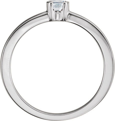 14K White Gold 1/5 CTW Natural Diamond Family Stackable Ring