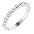 14K White 1/10 CTW Natural Diamond Eternity Band Size 6