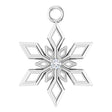 14K White .01 CT Natural Diamond Snowflake Dangle