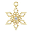 14K Yellow .01 CT Natural Diamond Snowflake Dangle