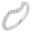 14K White Gold 1/3 CTW Lab-Grown Diamond French-Set Contour Band