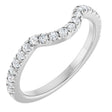 14K White 1/4 CTW Lab-Grown Diamond French-Set Contour Band