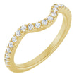 14K Yellow 1/4 CTW Natural Diamond French-Set Contour Band