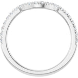 Platinum 1/4 CTW Lab-Grown Diamond French-Set Contour Band