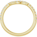 14K Yellow Gold 1/4 CTW Lab-Grown Diamond French-Set Contour Band