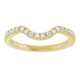 14K Yellow Gold 1/4 CTW Lab-Grown Diamond French-Set Contour Band