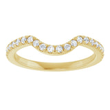 14K Yellow 1/4 CTW Natural Diamond French-Set Contour Band