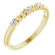 14K Yellow 1/10 CTW Natural Diamond Bead Ring