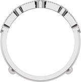 14K White Gold 1/2 CTW Natural Diamond Ring Guard
