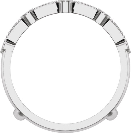 14K White Gold 1/2 CTW Natural Diamond Ring Guard