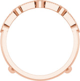 14K Rose Gold 1/2 CTW Natural Diamond Ring Guard
