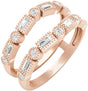 14K Rose Gold 1/2 CTW Natural Diamond Ring Guard