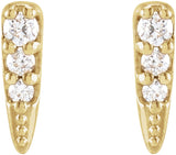 14K Yellow .07 CTW Natural Diamond Spike Earrings