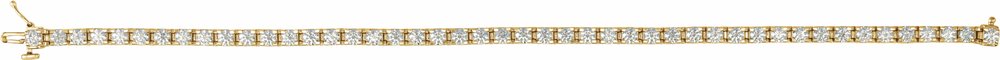 14K Yellow 5 CTW Lab-Grown Diamond Line 7 1/4" Bracelet