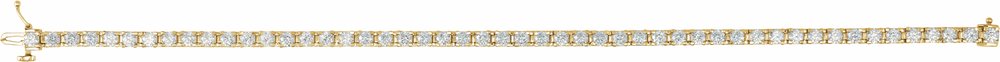 14K Yellow Gold 4 CTW Lab-Grown Diamond Line 7 1/4" Bracelet